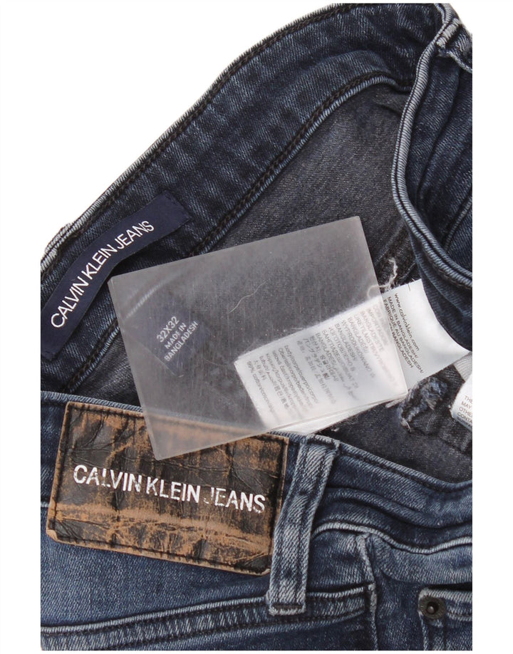 Vaqueros ajustados para mujer Calvin Klein W32 L32 Algodón azul