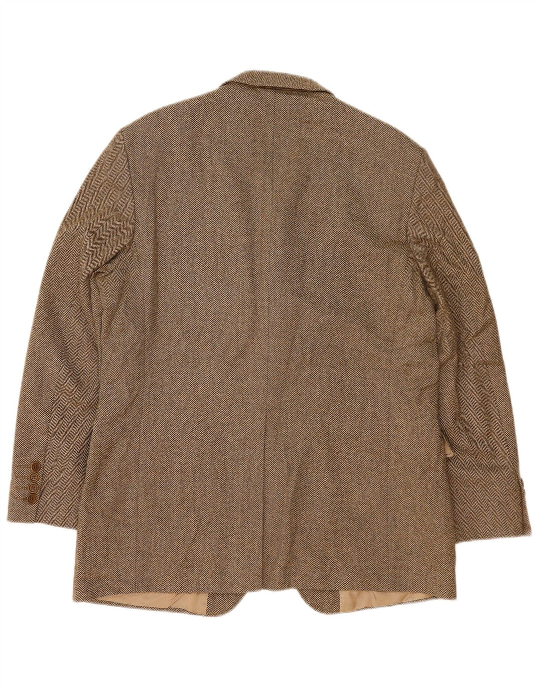 Marks & Spencer Chaqueta tipo blazer de 3 botones para hombre UK 42 Large Brown Herringbone