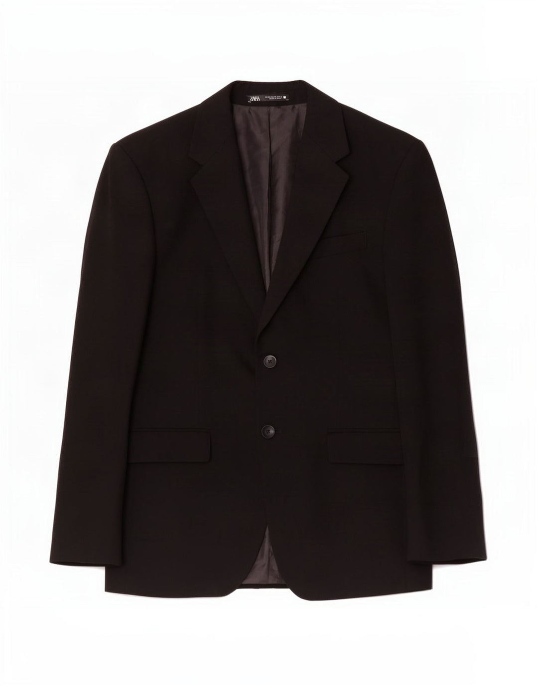 Zara Chaqueta Blazer De 2 Botones Para Hombre EU 48 Viscosa Negra Mediana