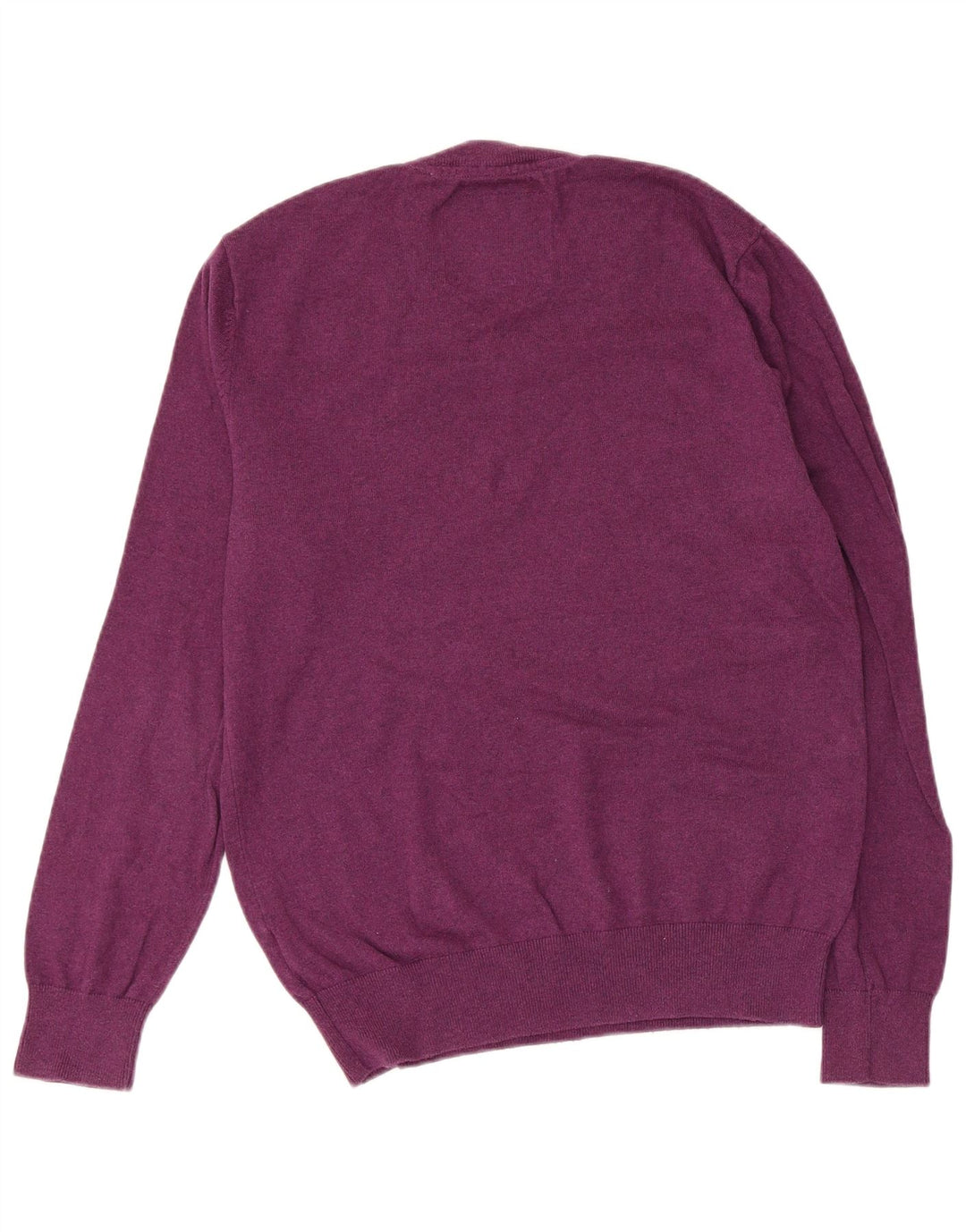 JACK WILLS Jersey con cuello en V para hombre de algodón morado medio