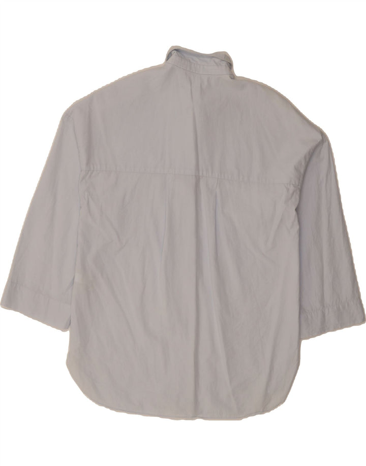 ZARA Womens Oversized 3/4 Sleeve Shirt UK 10 Small White Cotton Vintage Zara and Second-Hand Zara from Messina Hembry 