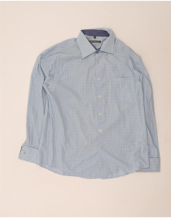 Ben Sherman Camisa formal para hombre XL Algodón a cuadros azules
