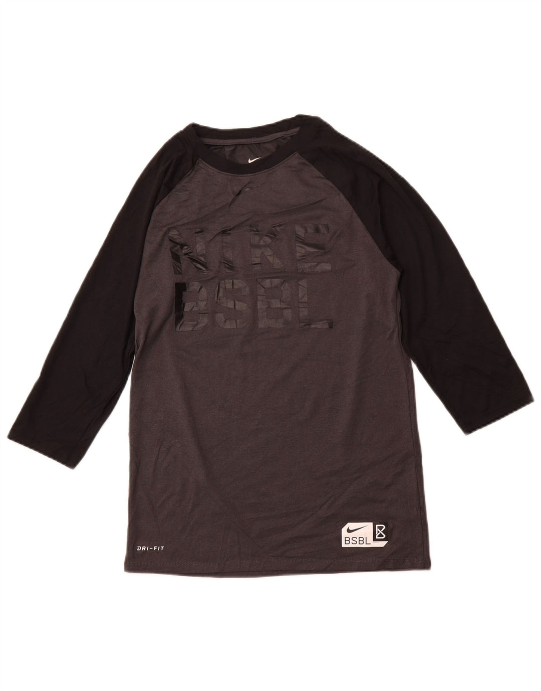 NIKE Camiseta gráfica de corte atlético para mujer UK 8 Small Grey Sports