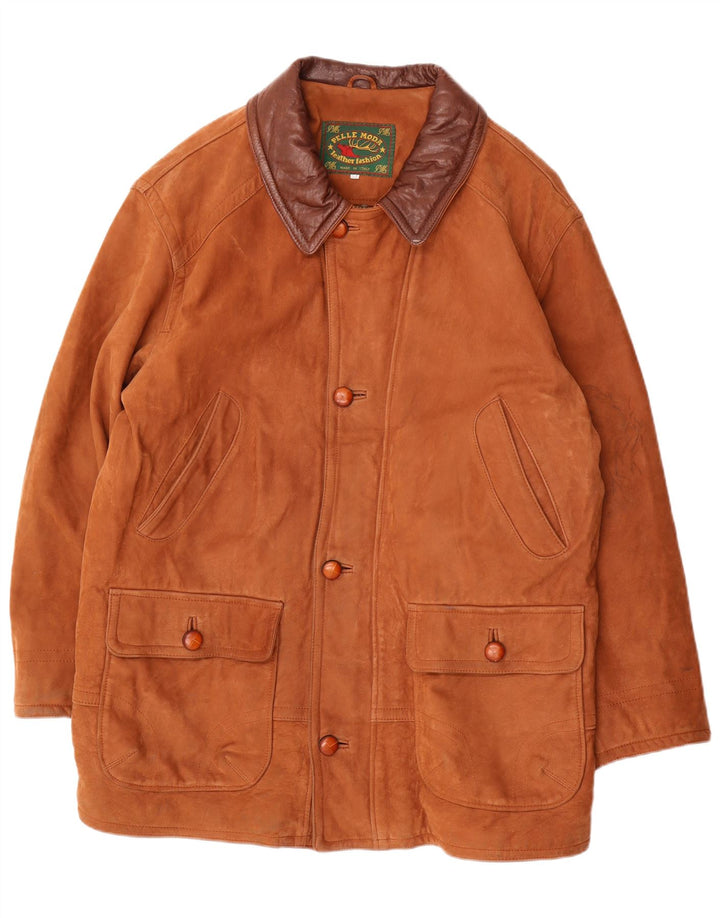 Pelle Moda Chaqueta de cuero para hombre IT 52 XL Marrón