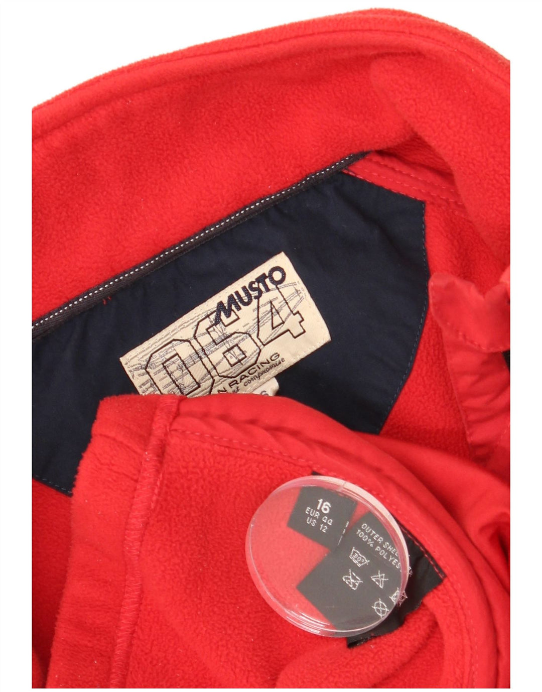 Musto Chaqueta polar para mujer UK 40 Grande Poliéster rojo
