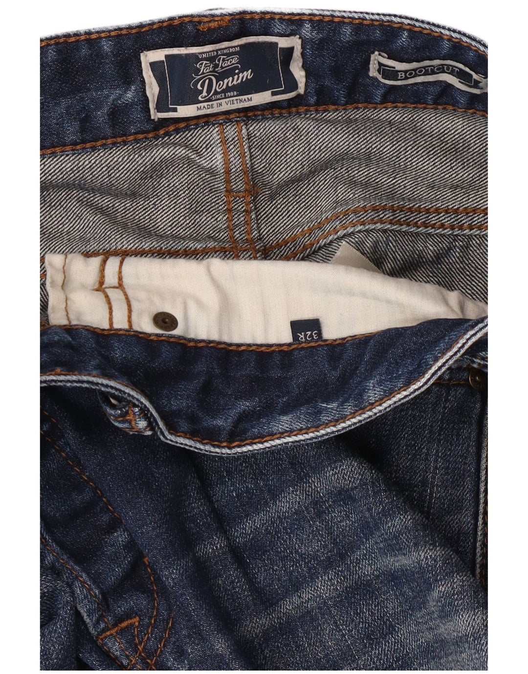 Vaqueros bootcut de corte regular para hombre de Fat Face W32 L30 Algodón azul