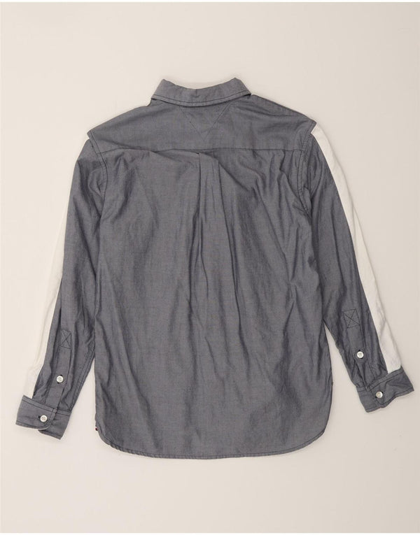TOMMY HILFIGER Camisa gráfica para niños 12-13 años Grande Gris Colorblock