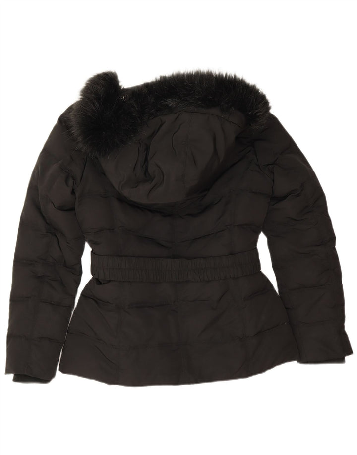 Esprit Chaqueta acolchada extragrande con capucha para mujer UK 10 Small Poliéster negro