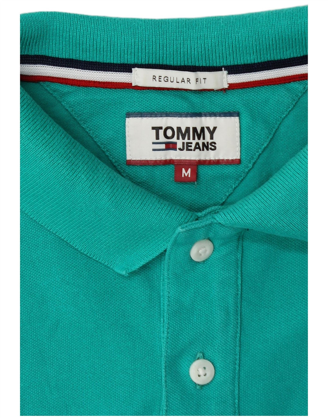 TOMMY HILFIGER Polo Regular Fit de algodón turquesa medio para hombre