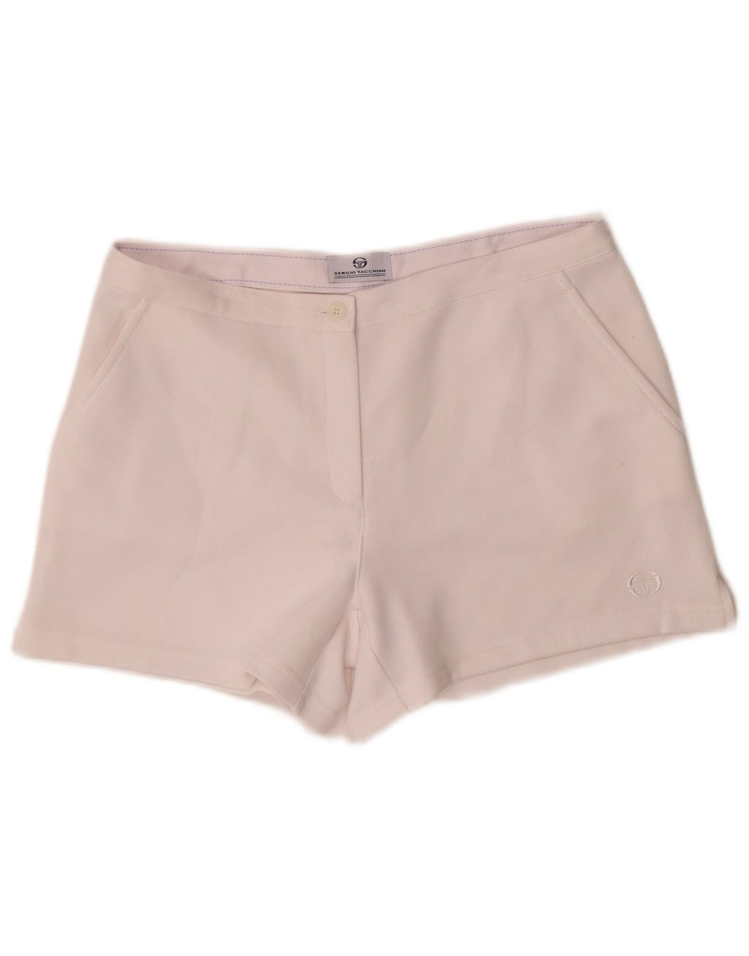 Shorts Mujer Sergio Tacchini Medium W30 Poliéster Blanco