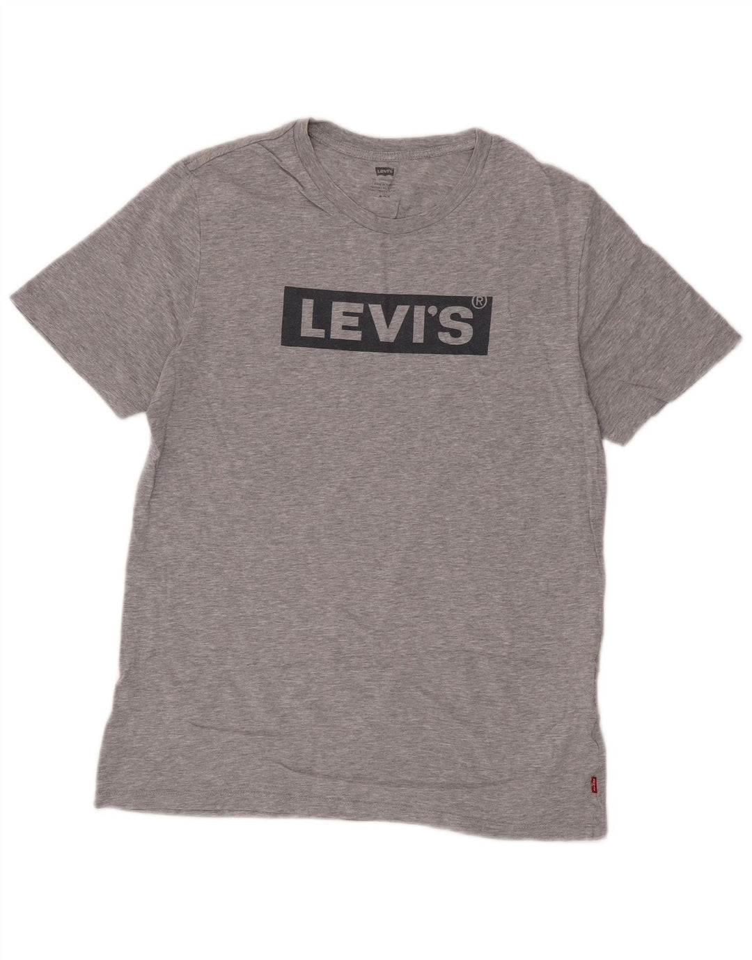 Levi's Hombre Camiseta Gráfica Top Algodón Gris Medio
