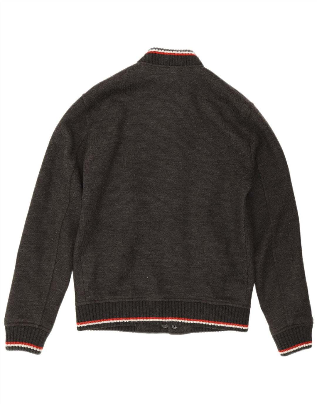 Superdry Chaqueta universitaria para hombre ES 38 Acrílico a rayas gris medio