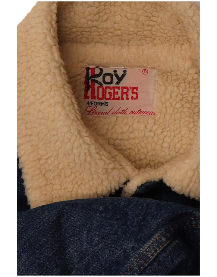 Roy Rogers Chaqueta vaquera Sherpa para hombre Reino Unido 40 Grande Azul