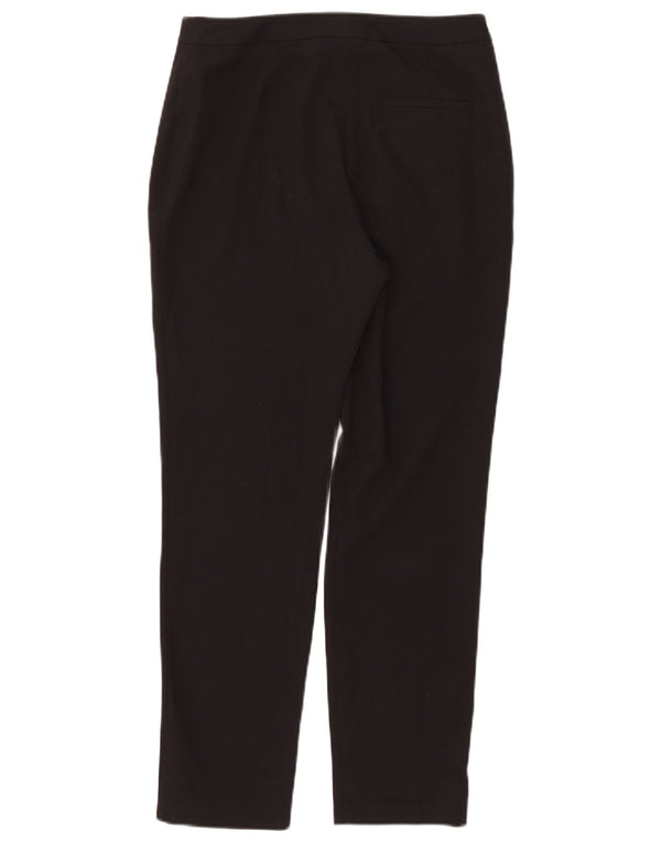 Topshop Pantalones casuales rectos para mujer UK 10 Small W29 L27 Poliéster negro