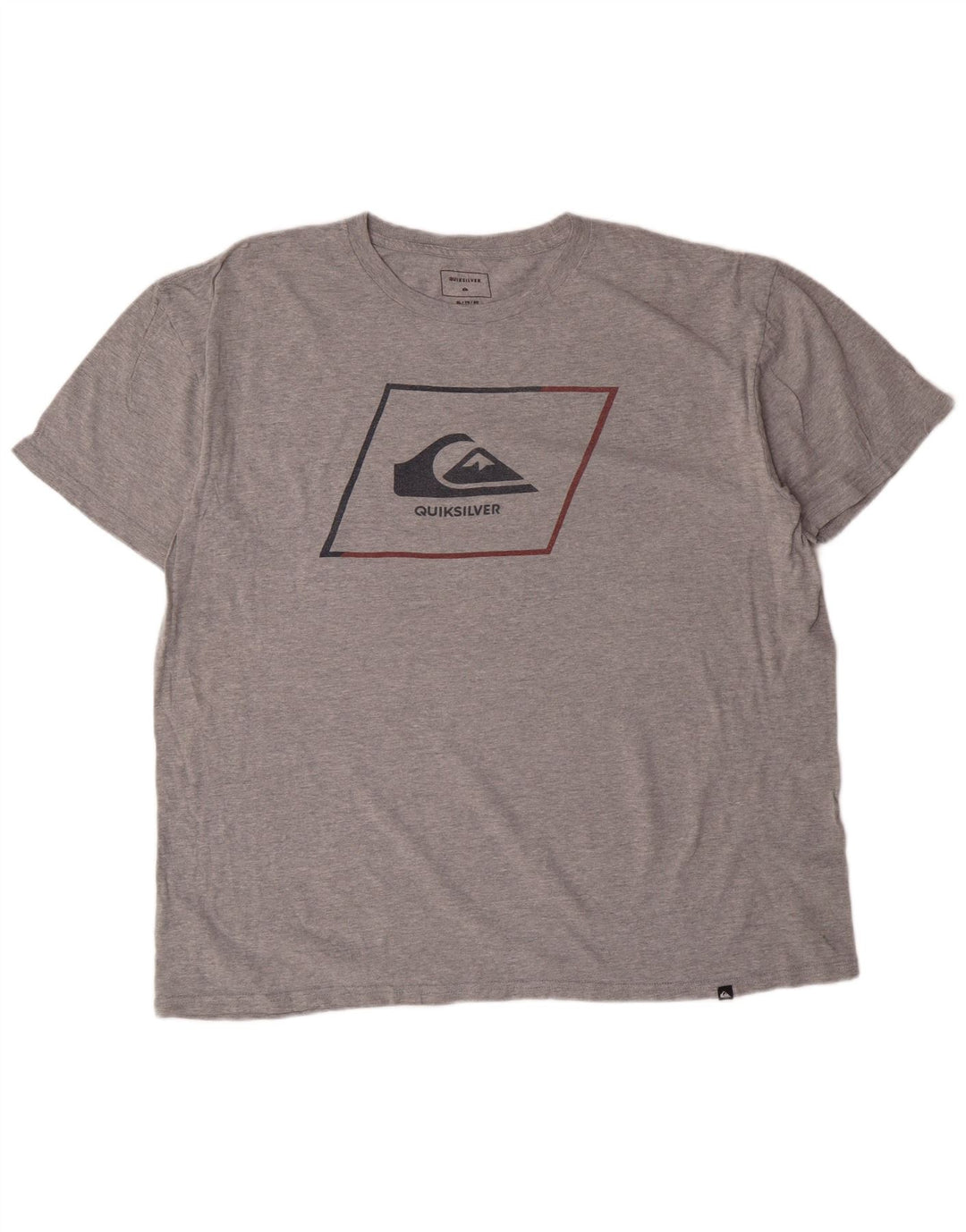 Quiksilver Camiseta gráfica de corte regular para hombre Top XL Algodón moteado gris