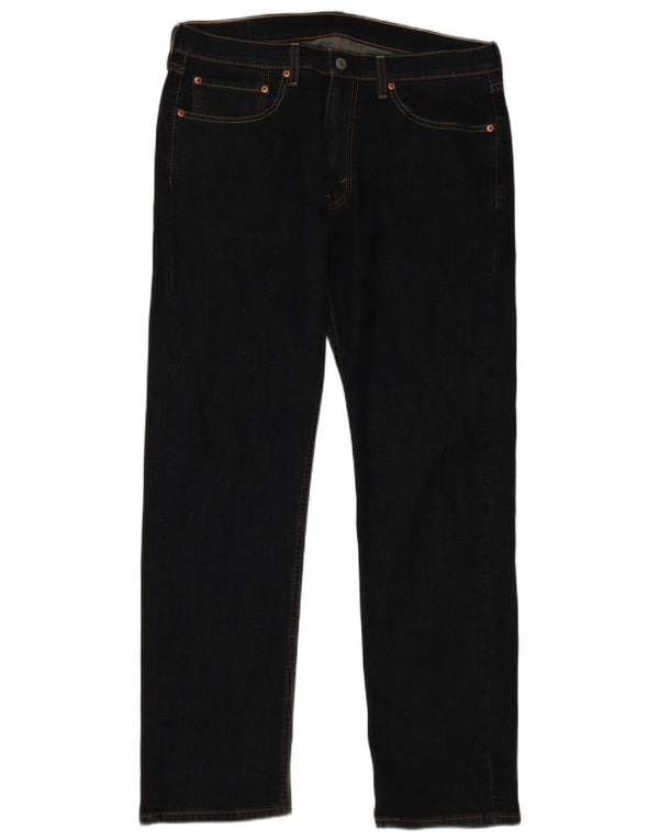 Levi's Mens 505 Straight Jeans W34 L32 Navy Blue Cotton