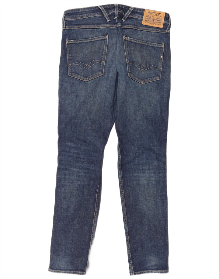 Vaqueros ajustados para hombre Replay W33 L32 Algodón azul
