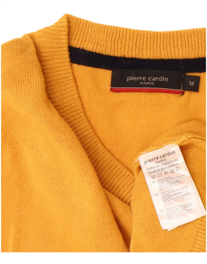 Pierre Cardin Jersey con Cuello en V para Hombre Acrílico Amarillo Medio