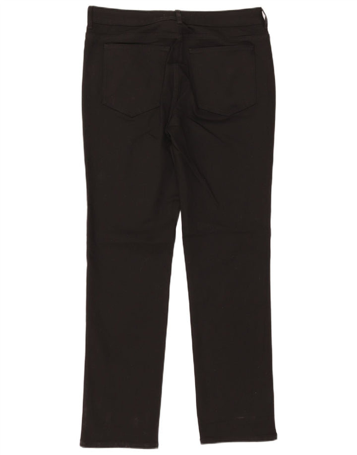 WHITE STUFF Pantalones casuales rectos para mujer UK 12 Medium W32 L30 Negro