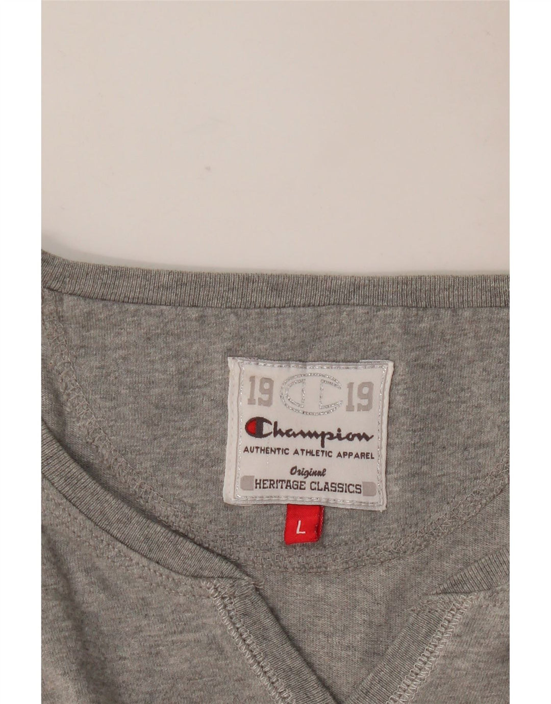 Champion Heritage Classics - Camiseta gráfica de manga larga para mujer, talla 40, color gris