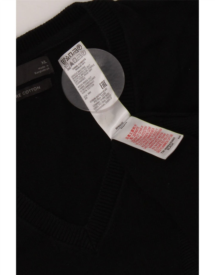 Marks & Spencer Camiseta sin mangas para hombre XL Algodón negro