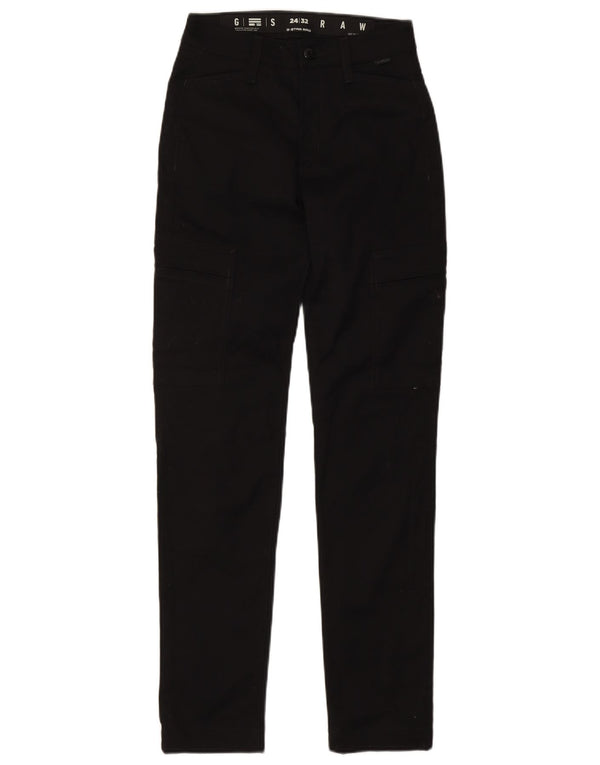 Pantalones cargo rectos para mujer G-Star W24 L32 Algodón negro