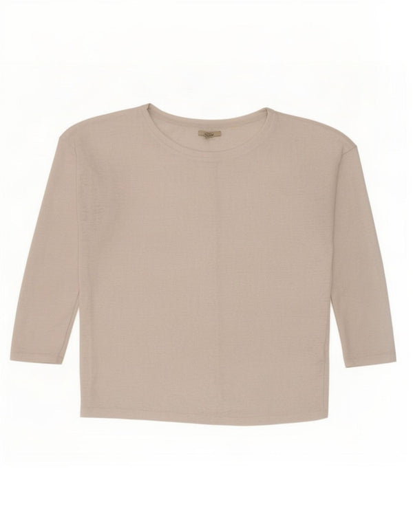 Zara Mujer Trafaluc Top Manga Larga UK 44 Mediano Blanco