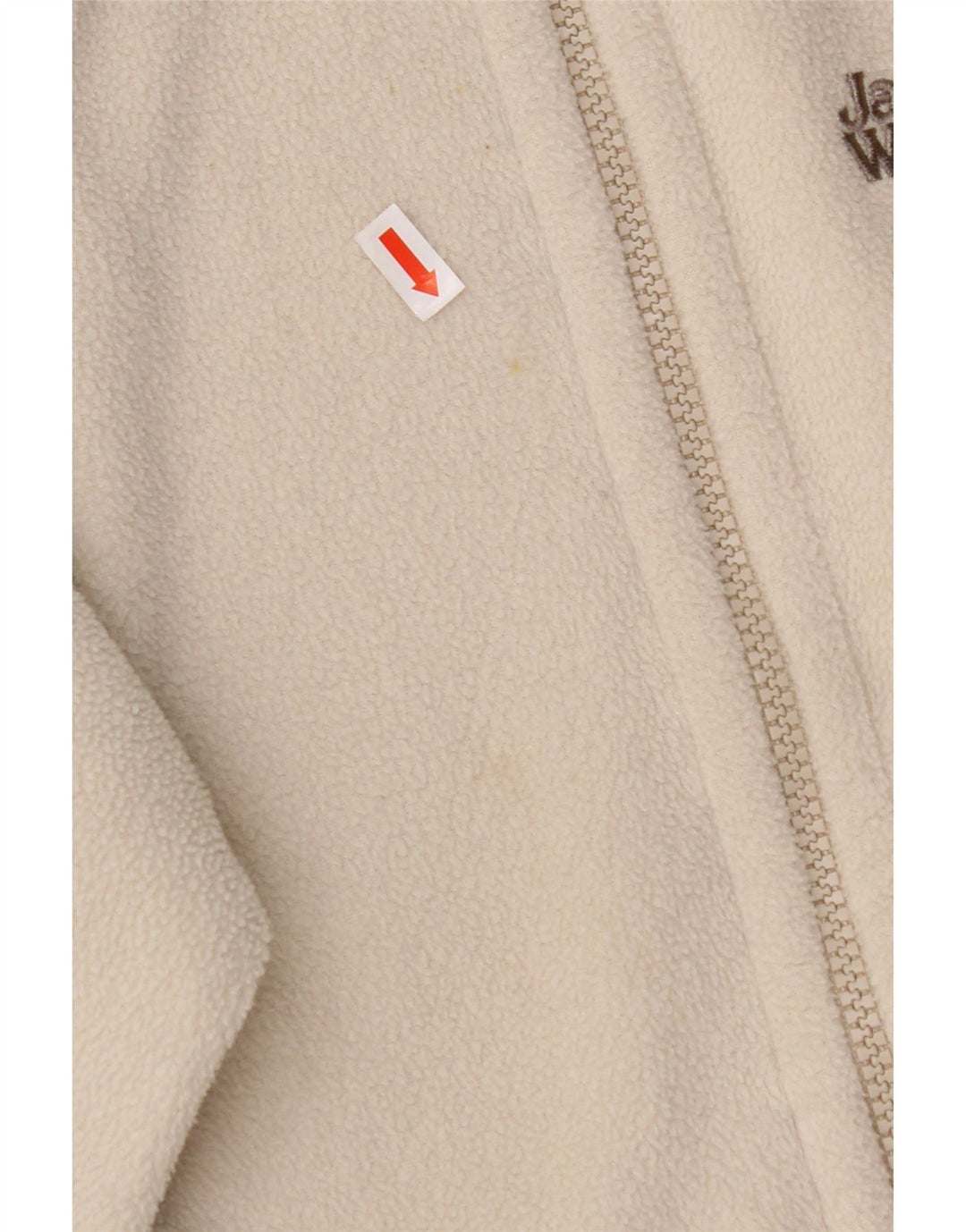 JACK WOLFSKIN Chaqueta polar para mujer UK 12/14 Mediano Blanco Roto Poliéster