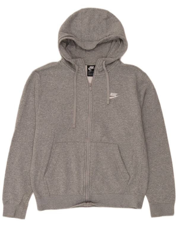 Nike - Sudadera con capucha y cremallera para hombre, talla pequeña, algodón gris