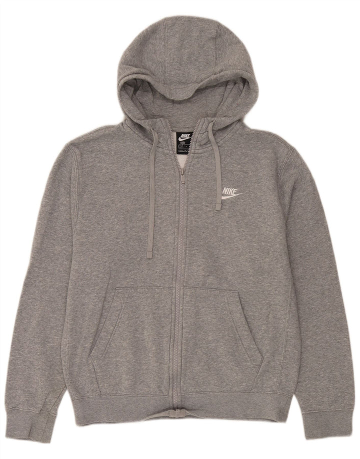 Nike - Sudadera con capucha y cremallera para hombre, talla pequeña, algodón gris