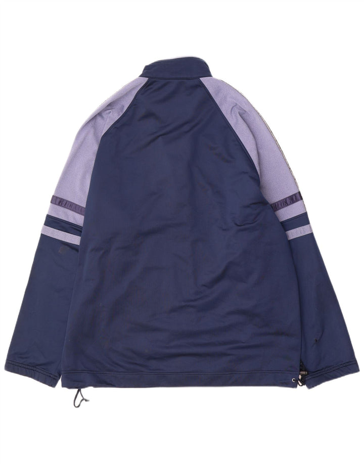 ASICS Chaqueta de chándal gráfica para hombre XL Azul marino Colorblock