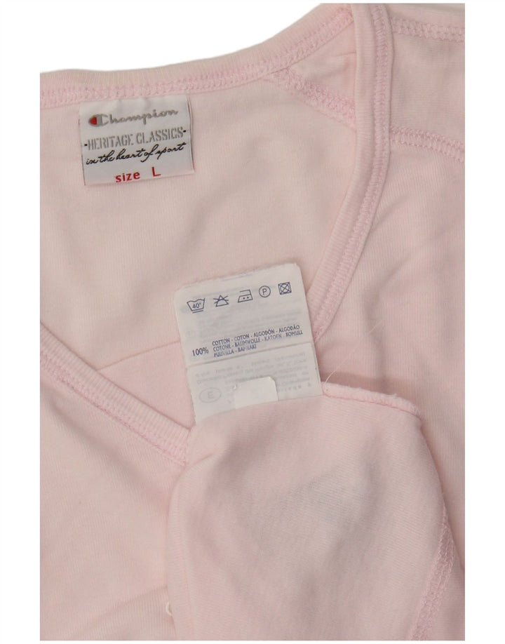 CHAMPION Camiseta Heritage Classics para mujer UK 40 Grande Algodón rosa