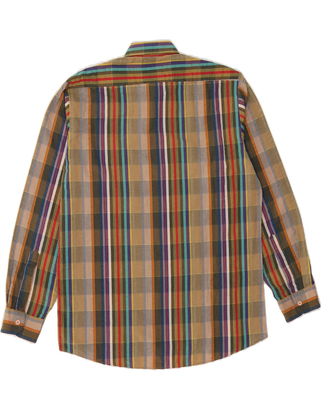 MARIO'S Mens Shirt Medium Multicoloured Check Vintage Mario's and Second-Hand Mario's from Messina Hembry 