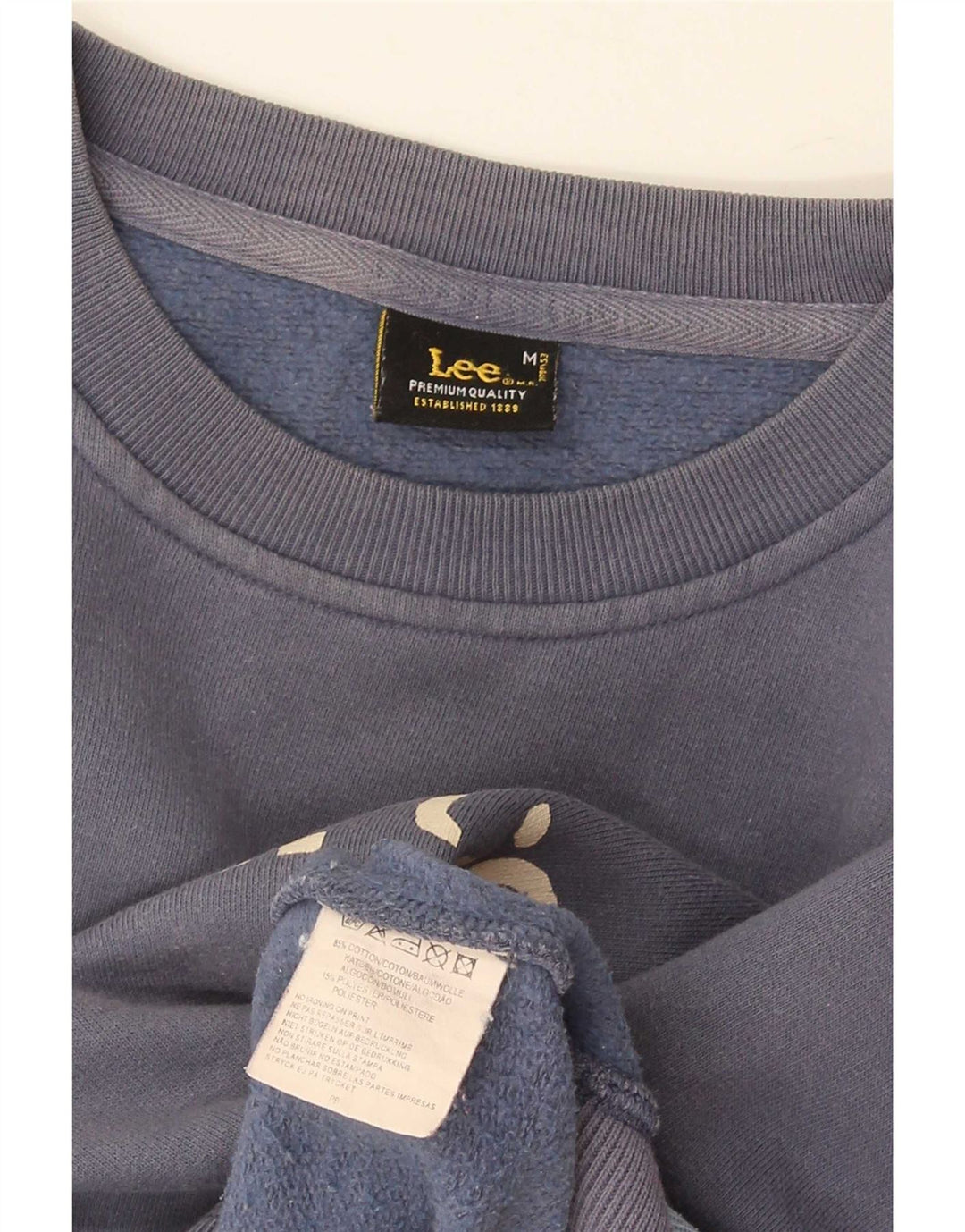 Sudadera con gráfico Lee para mujer, talla 44, talla mediana, color azul marino