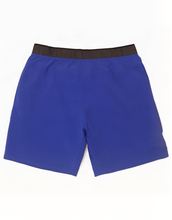 Reebok Shorts deportivos con estampado gráfico en poliéster color azul medio