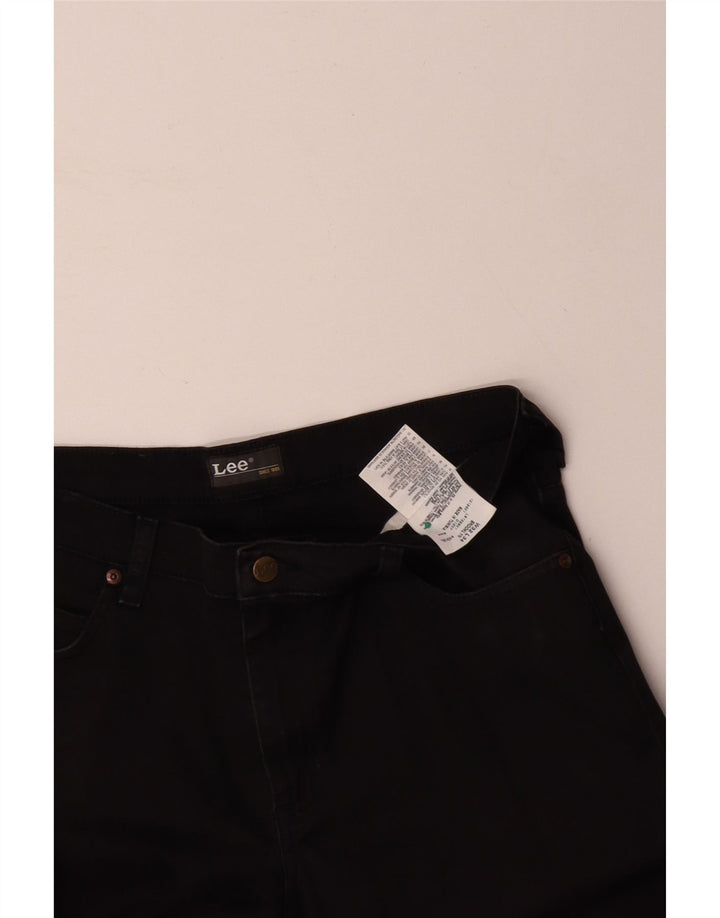 LEE Pantalones informales rectos Brooklyn para hombre W32 L28 Algodón negro