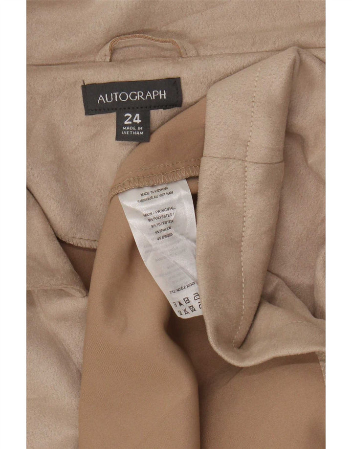 Marks & Spencer Abrigo cruzado para mujer UK 24 4XL Poliéster beige