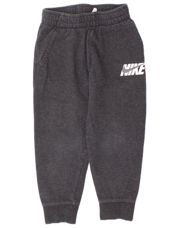 Nike - Pantalones de chándal para niño, diseño gráfico, 4-5 años, algodón gris