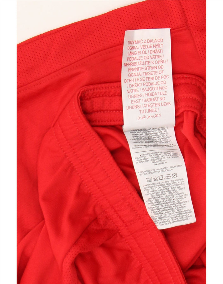 Nike Pantalones cortos deportivos Dri Fit para niños 10-11 años Poliéster rojo mediano