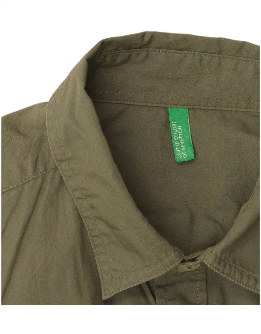 BENETTON Camisa Hombre Pequeña Caqui