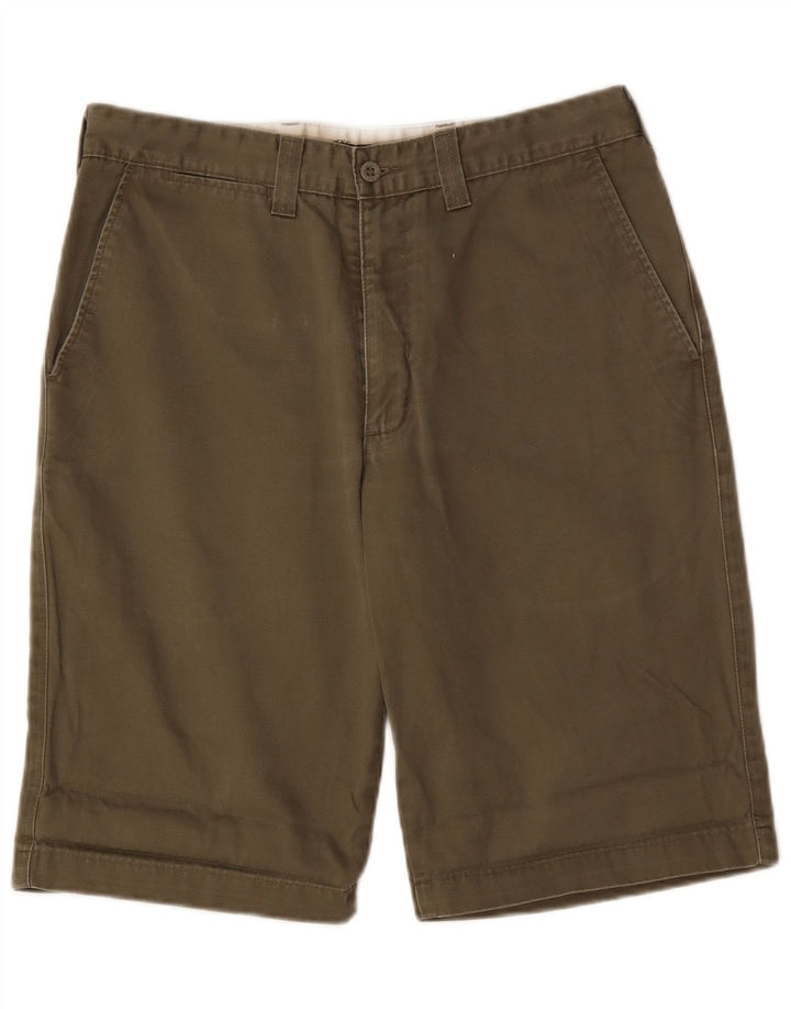 DOCKERS Pantalones cortos chinos caquis para hombre W31 Algodón caqui medio