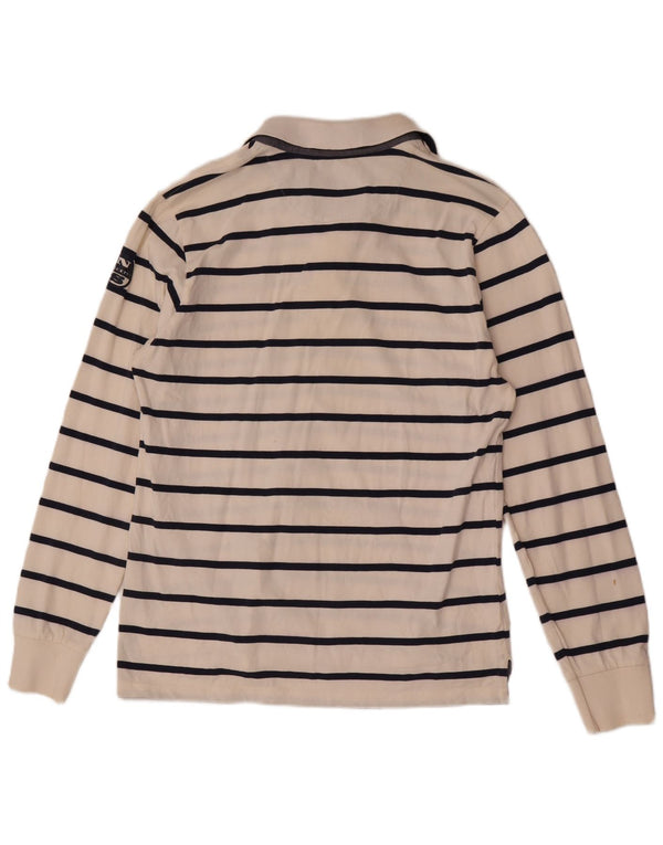 North Sails Polo De Manga Larga Para Hombre De Algodón A Rayas Blanco Grande