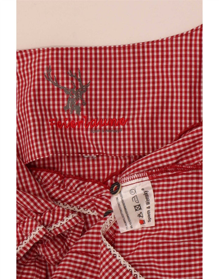 Spieth & Wensky Blusa con hombros descubiertos para mujer UK 44 Medium Red Gingham