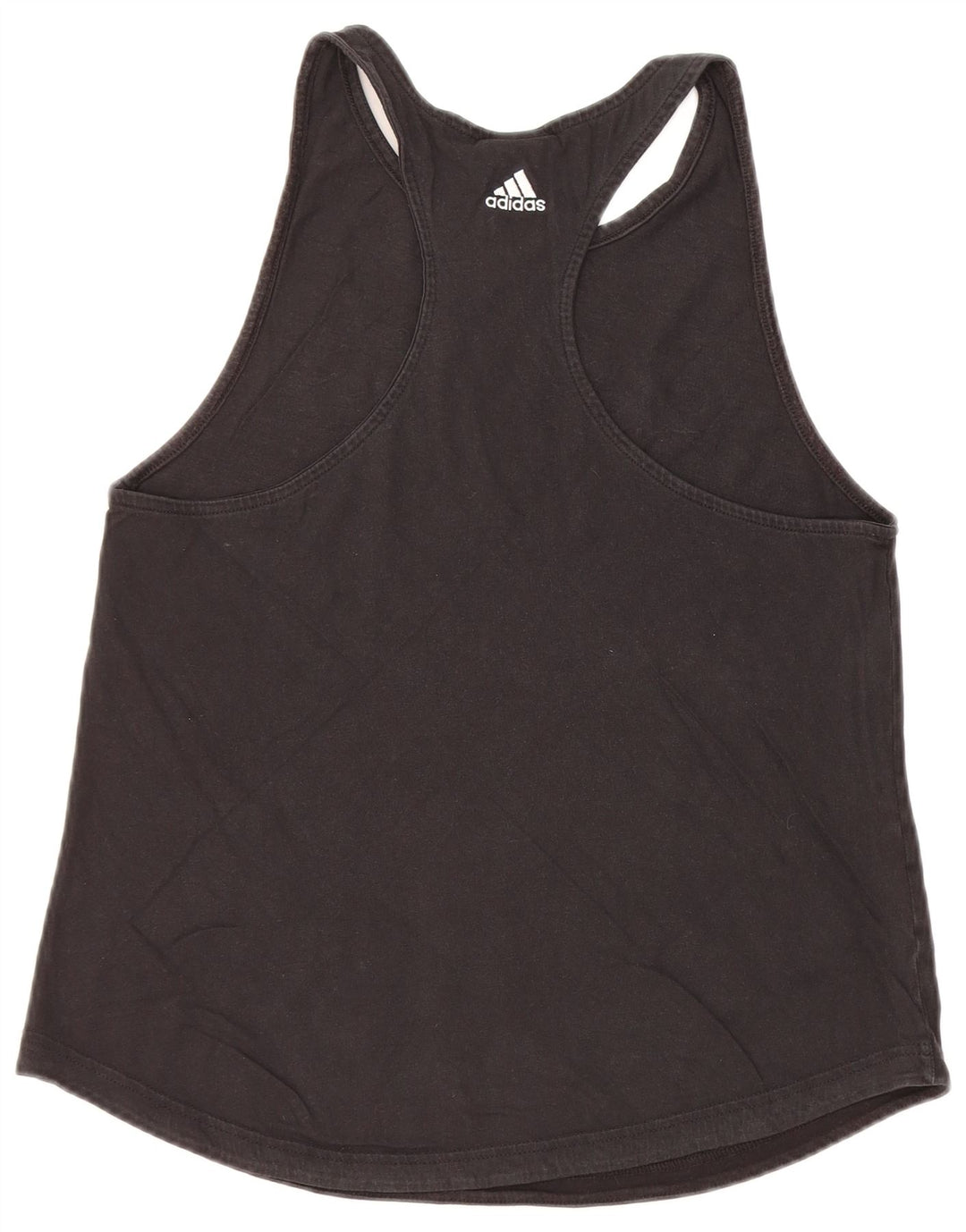 ADIDAS Camiseta sin mangas gráfica para mujer Reino Unido 12/14 Algodón negro mediano