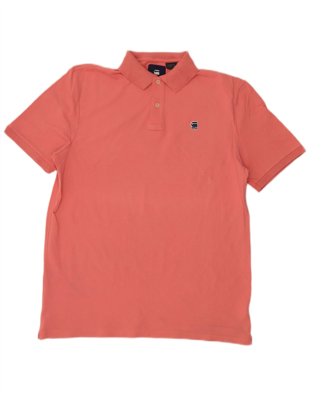 G-STAR Polo para hombre de algodón rosa grande