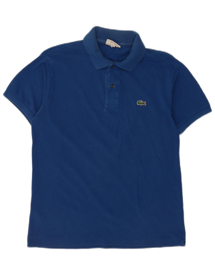 Lacoste Polo de ajuste clásico para hombre talla 4 algodón azul mediano