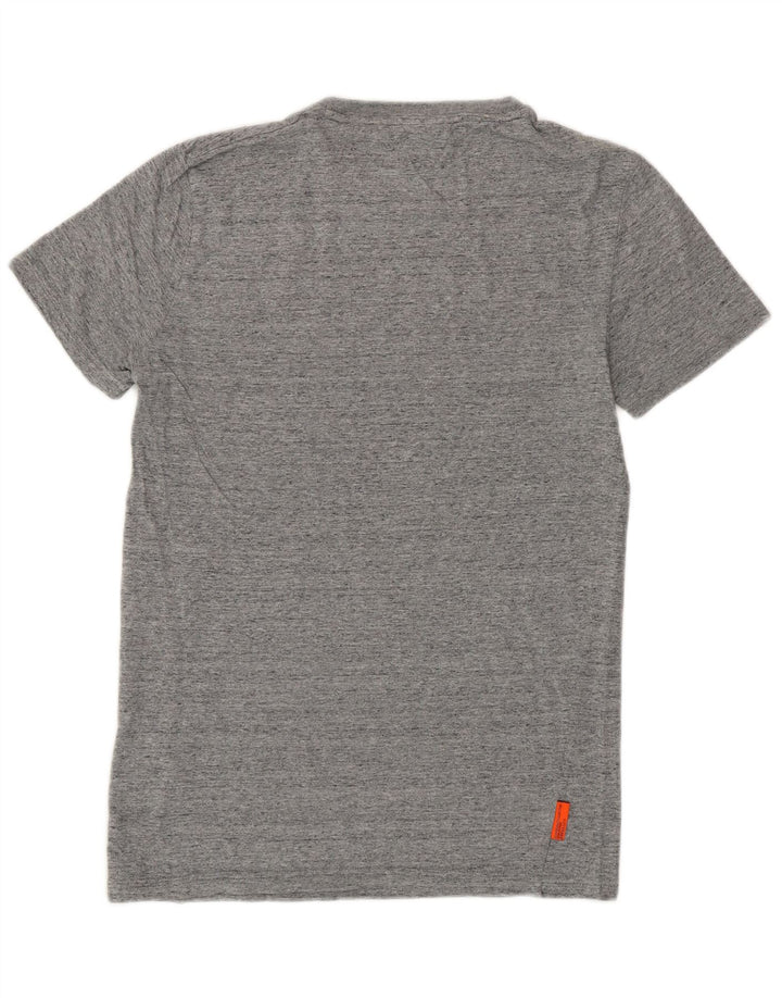 Superdry Camiseta para hombre Top XS Algodón moteado gris