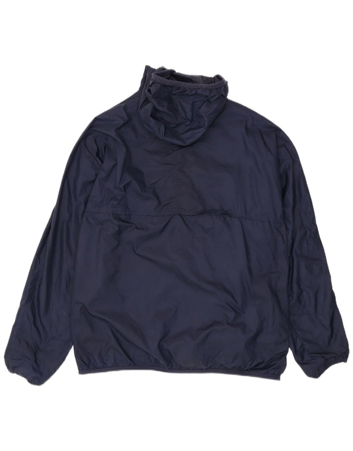 K-Way Chaqueta impermeable con capucha para hombre UK 42 XL Azul marino Poliamida