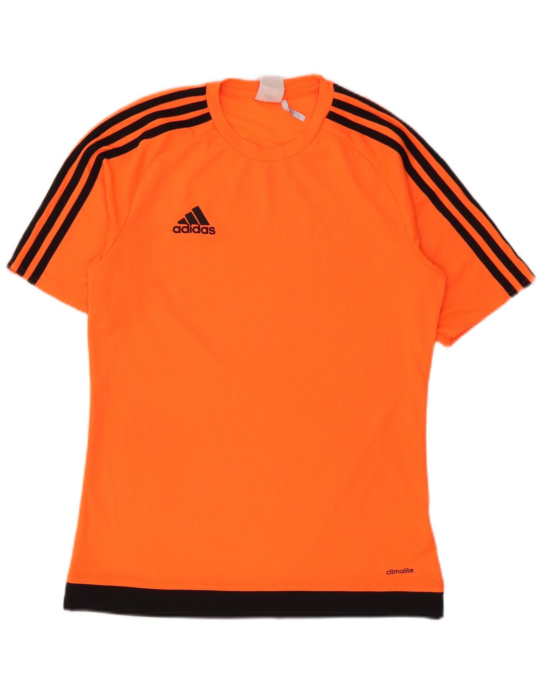 Adidas Mens Climalite Camiseta Top Pequeño Naranja Colorblock Poliéster
