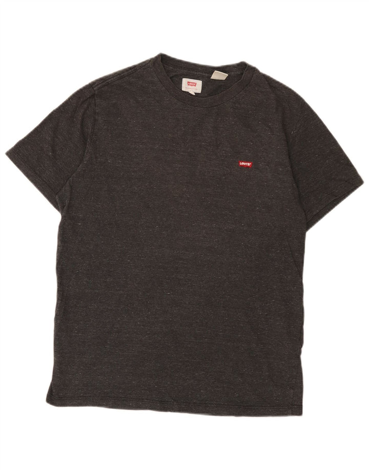 Levi's Camiseta para hombre Top Small de algodón moteado gris
